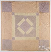 AMISH BLOCK QUILT, 19TH C.Amis