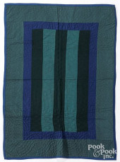 AMISH COTTON BARS CRIB QUILT,