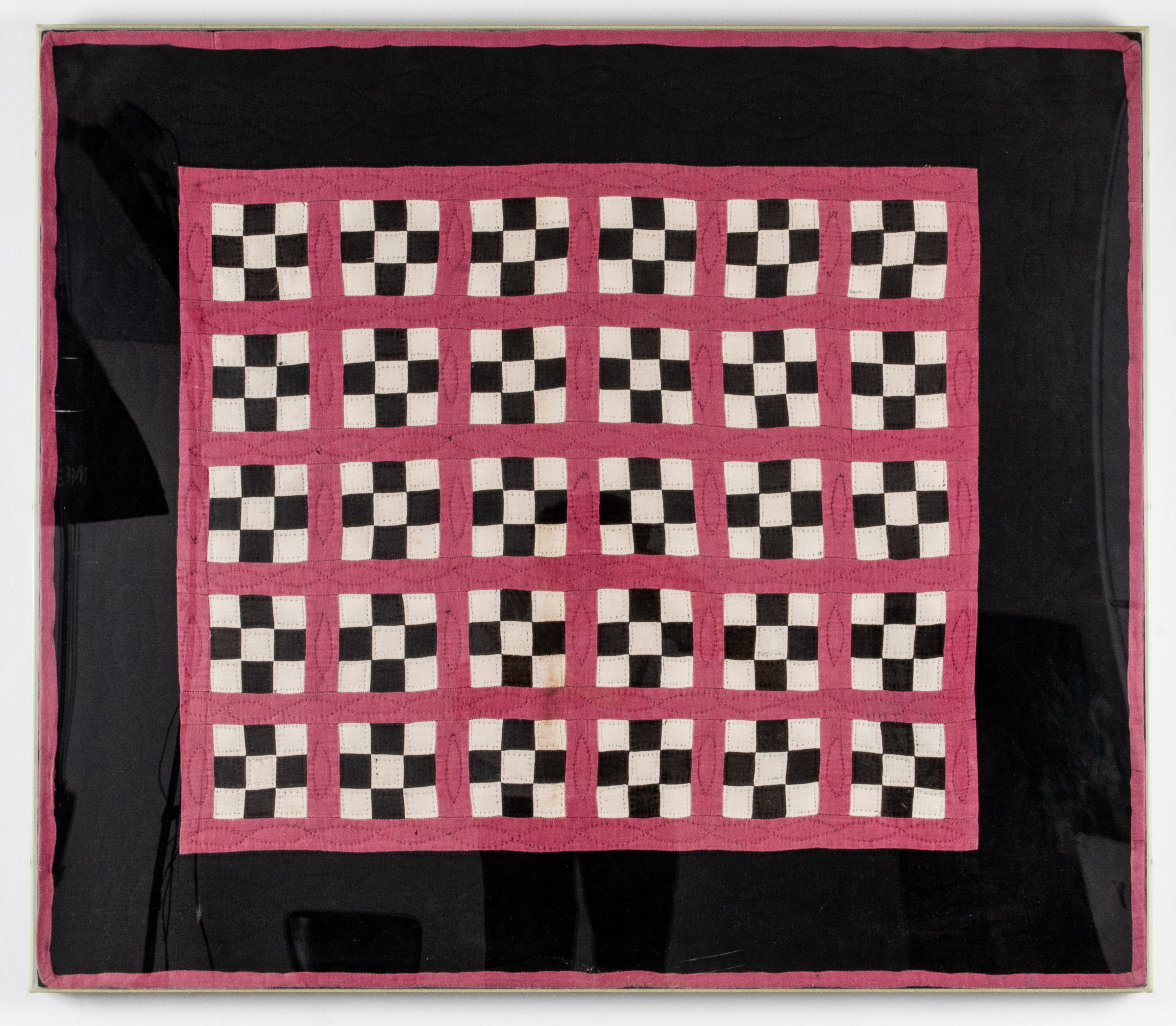 AMISH CRIB QUILT, "NINE PATCH"