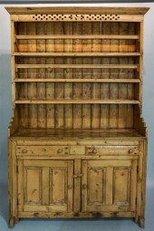 AMISH MADE STEP BACK PINE CUPB