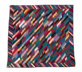 AMISH PIECED QUILT. Circa 1900