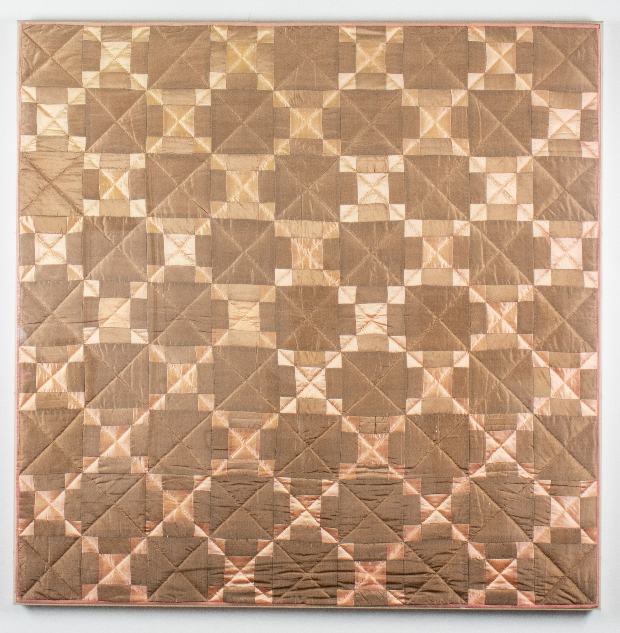 AMISH QUILT, PIERCED PATTERN, EARLY