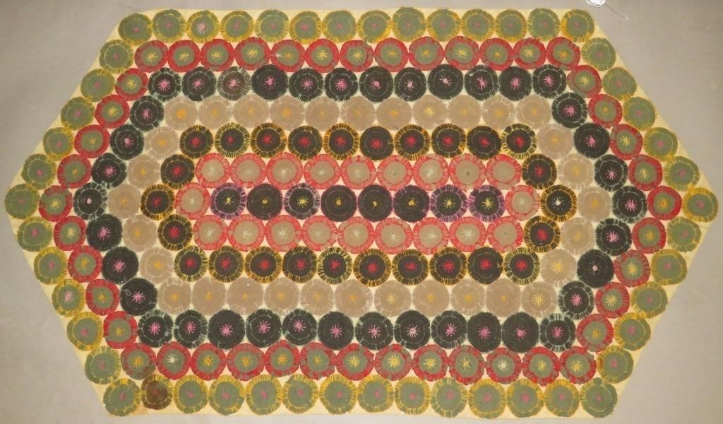 AMISH TYPE PENNY RUGca.