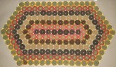 AMISH TYPE PENNY RUGca. 1890-1