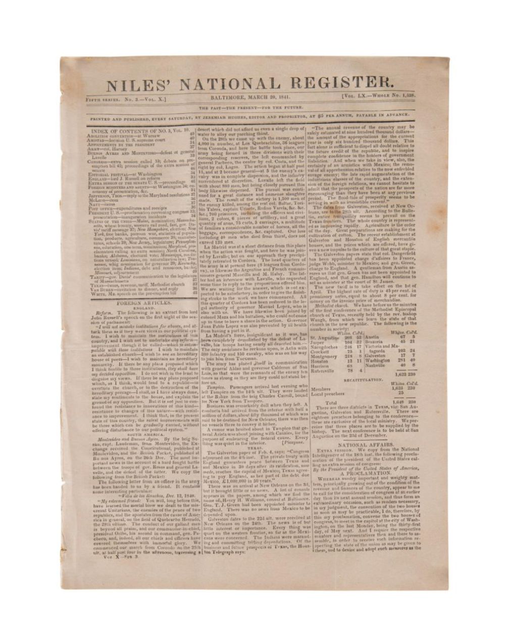 AMISTAD TRIAL, NILES NATIONAL