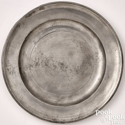 AMOS TREADWAY PEWTER PLATEAmos