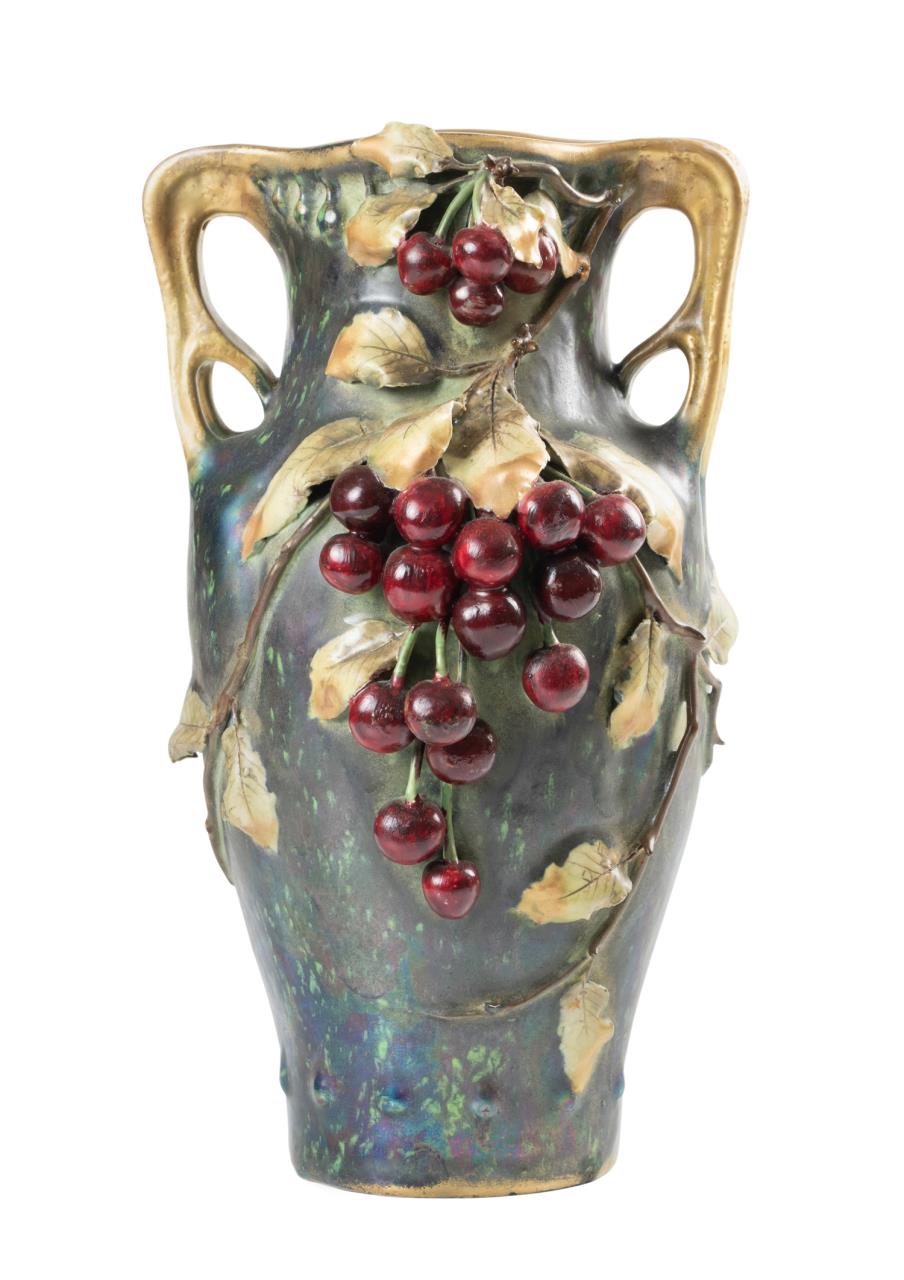 AMPHORA ART NOUVEAU CHERRIES