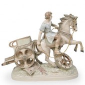 AMPHORA FIGURAL CHARIOT PORCEL