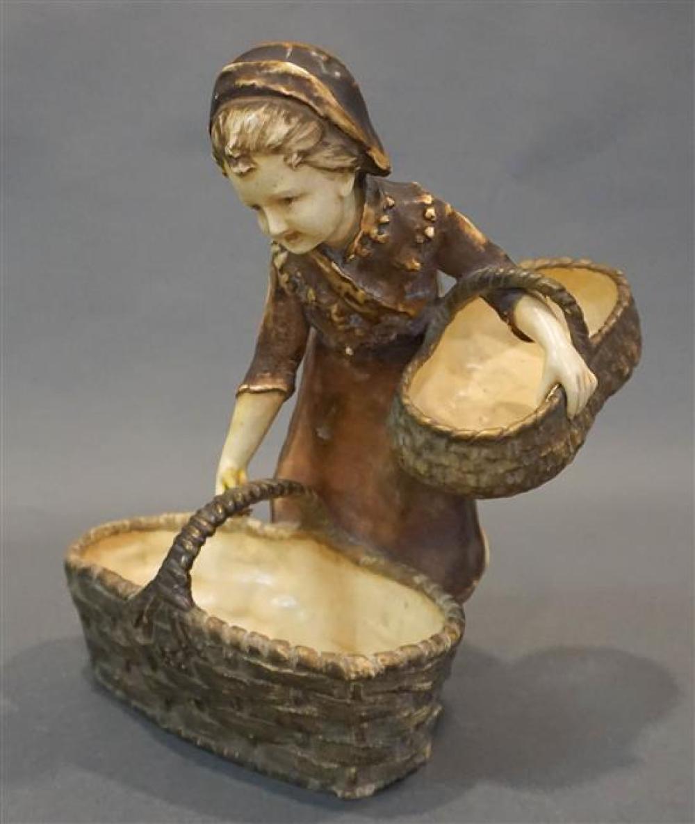 AMPHORA GLAZED CERAMIC FIGURE OF