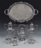 AMSON HAND CHASED STERLING TEA