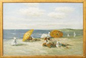 AMSTRONG SIGNED BEACH SCENE OI