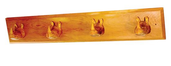 Amusing carved wood wall-mount coat