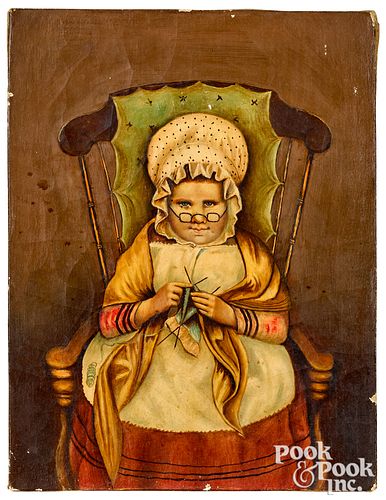 AMUSING OIL ON CANVAS OF A