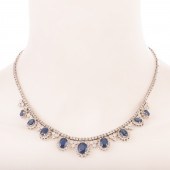 AN 14.60CTW SAPPHIRE & DIAMOND
