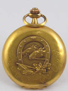 An 18 ct gold full hunter pocket