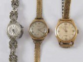 An 18 ct gold lady's wrist wat
