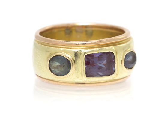 An 18 Karat Gold Alexandrite and