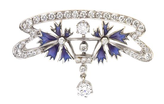 An 18 Karat White Gold Diamond