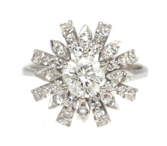 An 18 Karat White Gold and