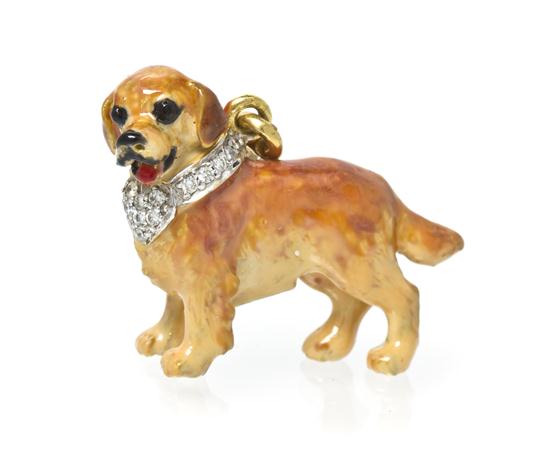 * An 18 Karat Yellow Gold Diamond