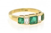 An 18 Karat Yellow Gold Emeral