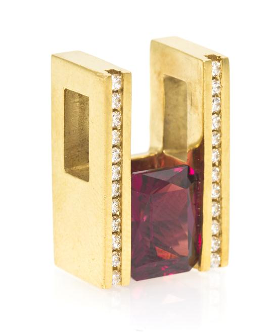 An 18 Karat Yellow Gold Diamond and
