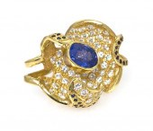 An 18 Karat Yellow Gold Diamon