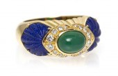 An 18 Karat Yellow Gold Dyed G