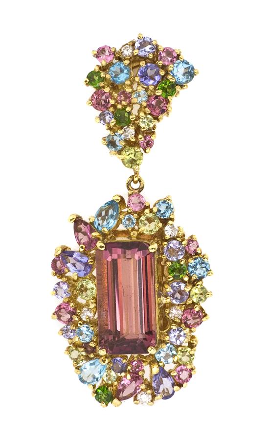 An 18 Karat Yellow Gold and Multi