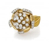 An 18 Karat Yellow Gold and Di