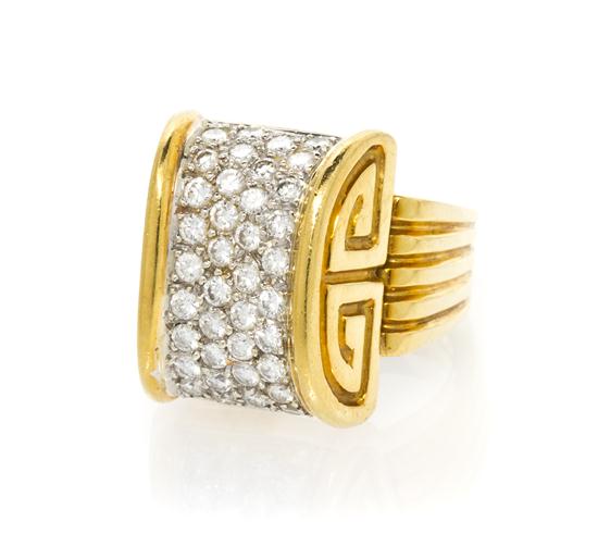 An 18 Karat Yellow Gold Diamond