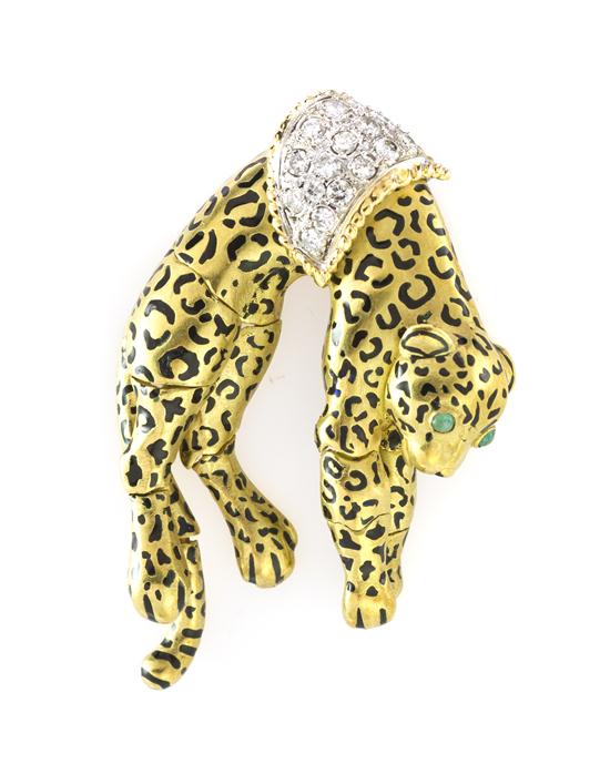 An 18 Karat Yellow Gold Enamel