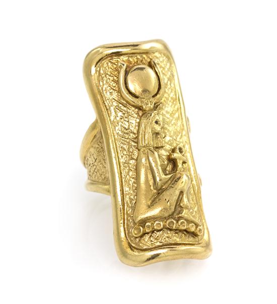 An 18 Karat Yellow Gold Egyptian