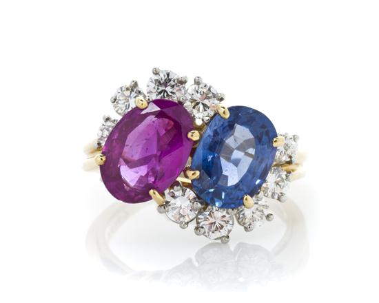 An 18 Karat Yellow Gold Platinum