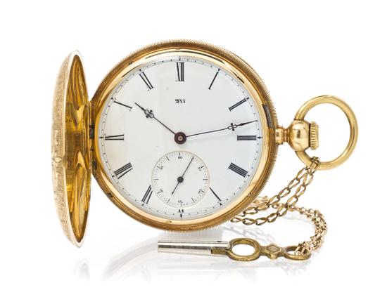 An 18 Karat Yellow Gold Hunter Case