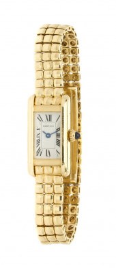 An 18 Karat Yellow Gold Tank W