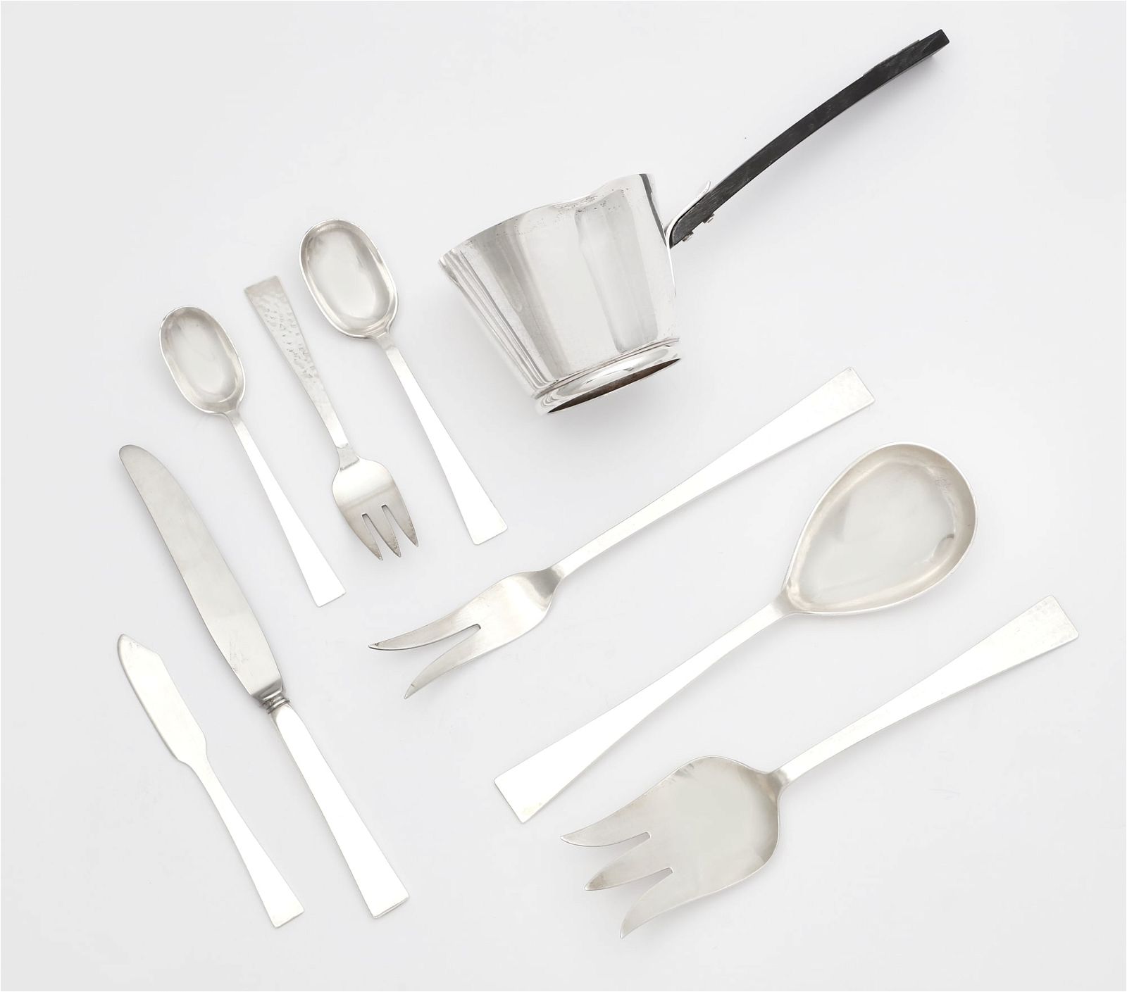 AN 18 PIECE ALLAN ADLER SILVER PART