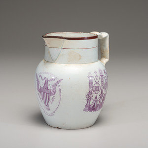 An 1804 Masonic Creamware Pitcher