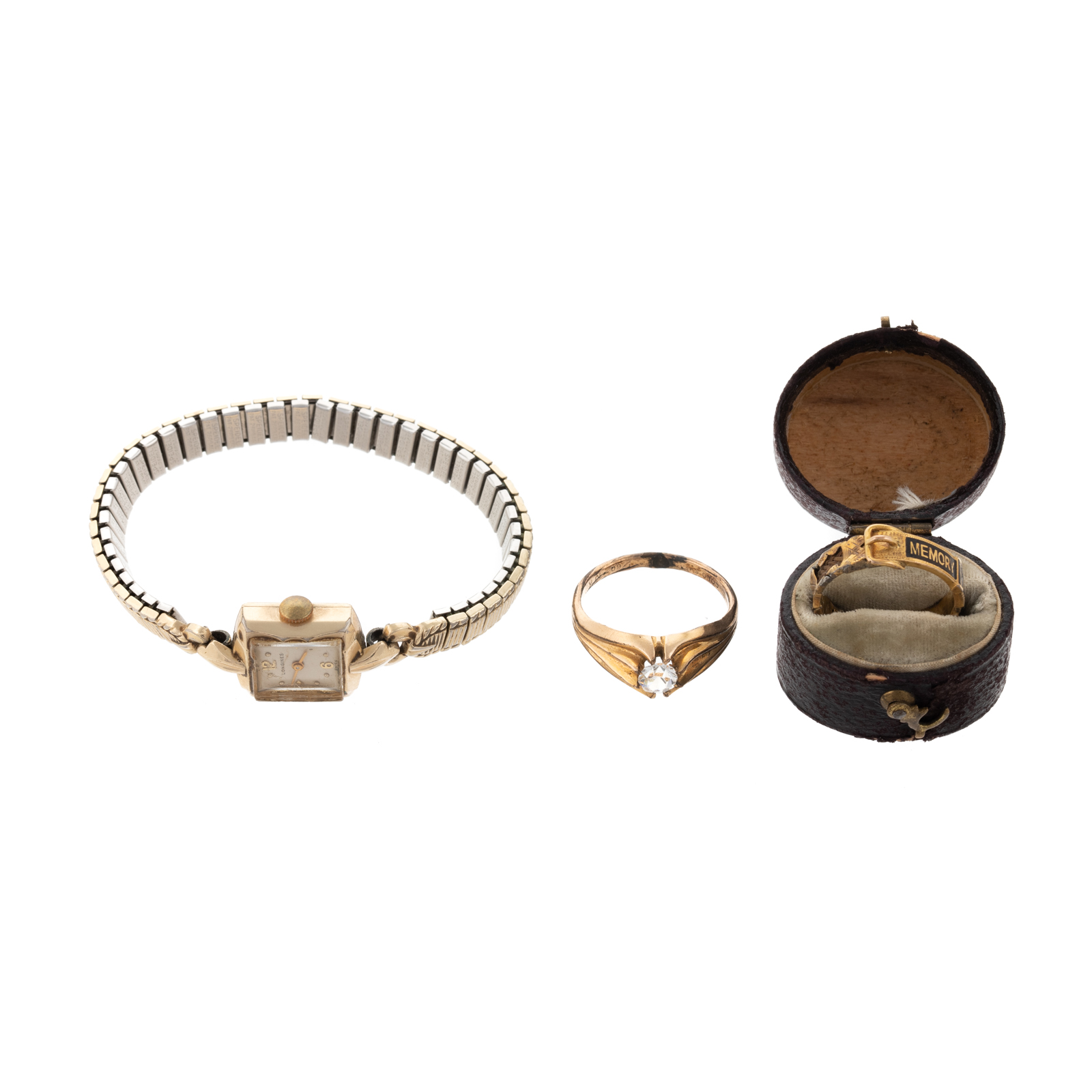 AN 1870S MOURNING HAIR RING &