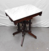 AN 1880'S EASTLAKE MARBLE TOPP