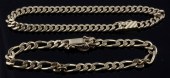 An 18ct gold bracelet of flatt
