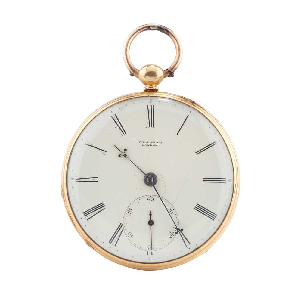 AN 18CT GOLD CASED POCKET WATCH