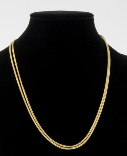 An 18ct gold chain of articulated