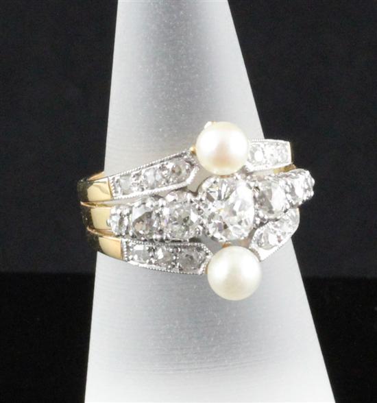 An 18ct gold cultured pearl and
