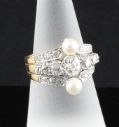 An 18ct gold cultured pearl an