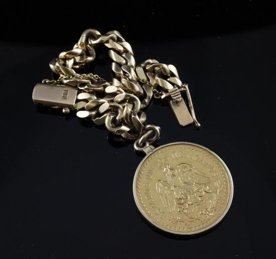An 18ct gold flattened curblink