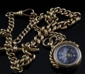 An 18ct gold graduated curblin