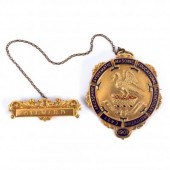 An 18ct gold Masonic jewel for