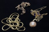An 18ct gold necklace of flatt