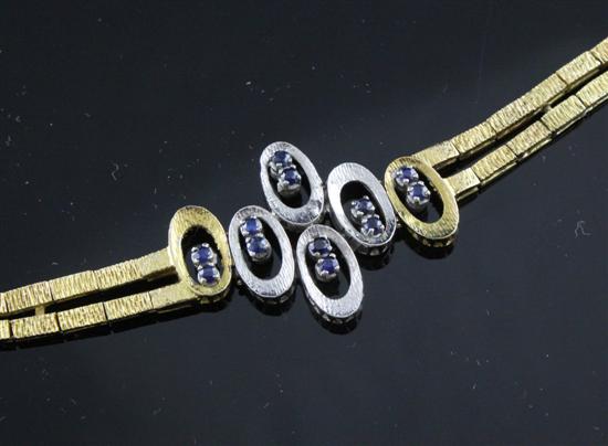 An 18ct two colour gold and